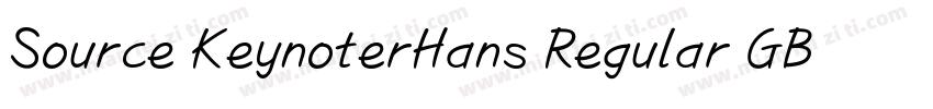 Source KeynoterHans Regular GBpc HU字体转换
